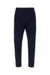 Dsquared2 Cotton Pants With Elastic Waistband And Side Pockets In Navy Blue