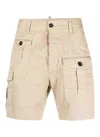 Dsquared2 Beige Cargo Shorts In Neutrals