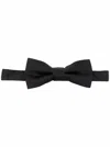 Dsquared2 Ribbed Pre-tied Bow Ties With Adjustable Strap In Black
