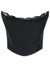 Dsquared2 'paris' Black Virgin Wool Blend Corset In Black