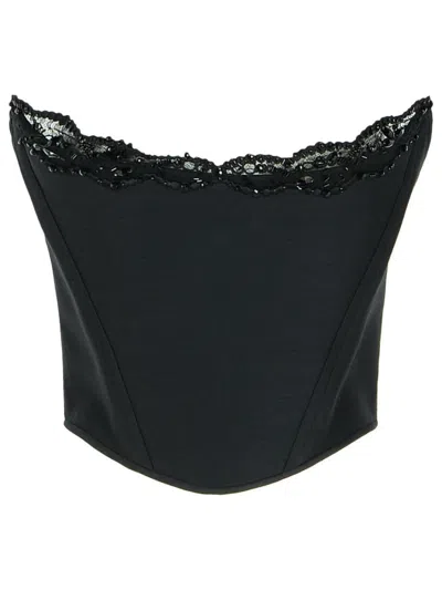 Dsquared2 'paris' Black Virgin Wool Blend Corset