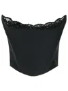 Dsquared2 "parisian Corset" Strapless Top In Black