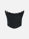 Dsquared2 'paris' Black Virgin Wool Blend Corset In Black