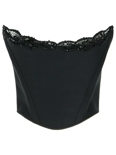 Dsquared2 'paris' Black Virgin Wool Blend Corset Women