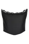 Dsquared2 "parisian Corset" Strapless Top In Black
