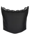 Dsquared2 "parisian Corset" Strapless Top In Black