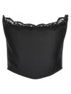 Dsquared2 "parisian Corset" Strapless Top In Black