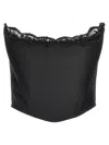 Dsquared2 "parisian Corset" Strapless Top In Black