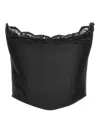 Dsquared2 "parisian Corset" Strapless Top In Negro