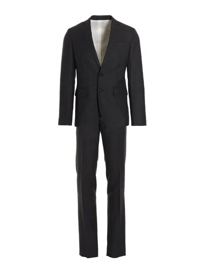 Dsquared2 Tailored Wool Suit Set Pockets In Black
