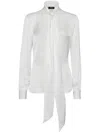 Dsquared2 Paris Shirt With Bow In White