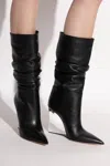 Dsquared2 Ruched Pointed Boots In Black