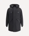 Dsquared2 Black Techno Down Polyester Parka With Hood In Blue