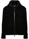 Dsquared2 Contrast-panel Hooded Jacket In Black