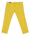Dsquared2 Pat Jean Yellow Women Cotton Buttons Mod.s75la0417s39781015