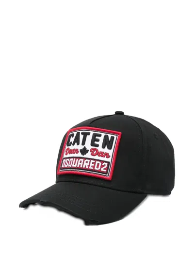 Dsquared2 Patch Baseball Cap In Black
