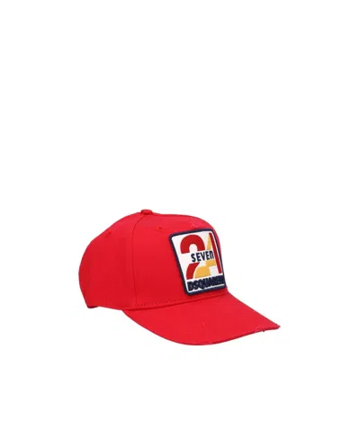 Dsquared2 Patch-detail Baseball Cap In Red