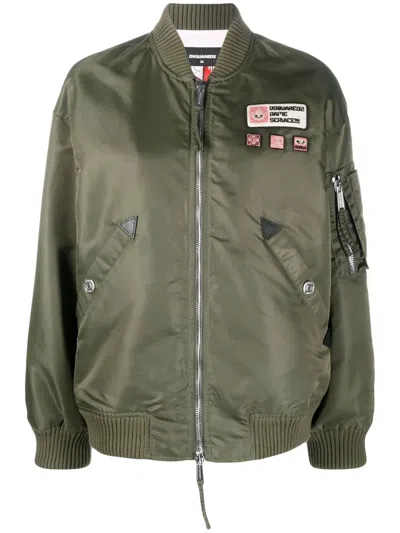 DSQUARED2 PATCH-DETAIL BOMBER JACKET