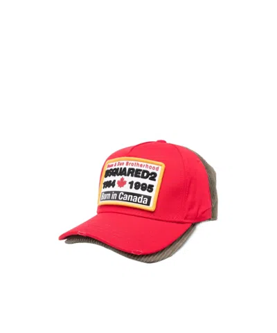 DSQUARED2 PATCH-DETAIL CORDUROY BASEBALL CAP