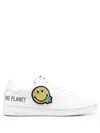 Dsquared2 White Leather Smiley Sneakers Nd Dsquared Donna 40 In White