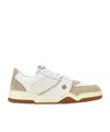 Dsquared2 Textured Leather And Polyamide Sneakers In White