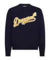 Dsquared2 Wool Pullover With Logo In Black
