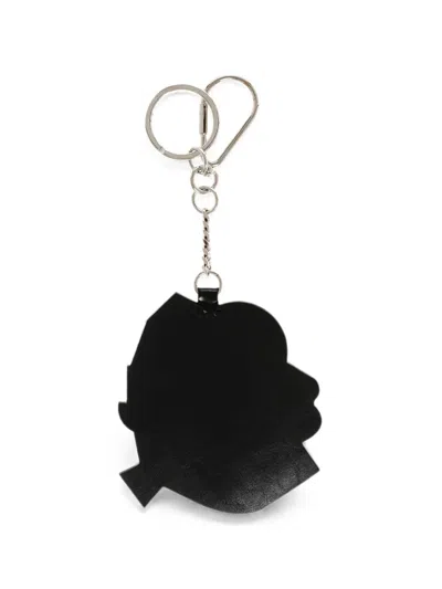 Dsquared2 Patch-detail Pendant Keyring In Black