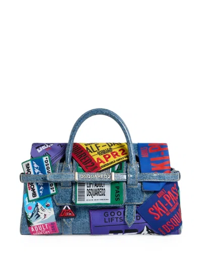 Dsquared2 Patch-embellished Tote Bag In Blue