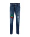 Dsquared2 Dsquared Men Stretch Denim Cool Guy Jeans In Blue