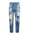 Dsquared2 Patchwork-detailing Distressed Jeans In Blue