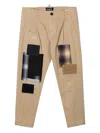Dsquared2 Patchwork Distressed Smart Trousers In Neutral