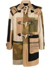 Dsquared2 Toggle-fastening Camouflage-print Coat In Neutrals