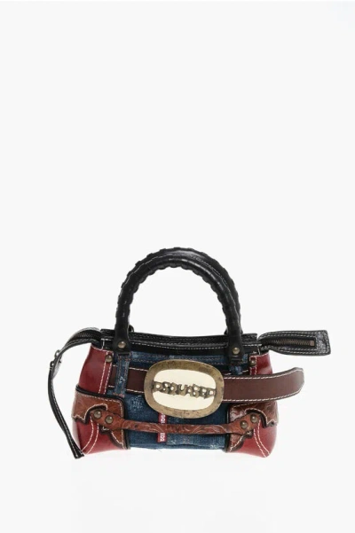 Dsquared2 Patchwork Handbag With Logoed Buckle