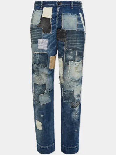 Dsquared2 Patchwork Jeans In Blue