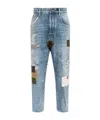 Dsquared2 Patchwork Jeans In Blue