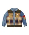 Dsquared2 Patchwork Padded Jacket In Blue
