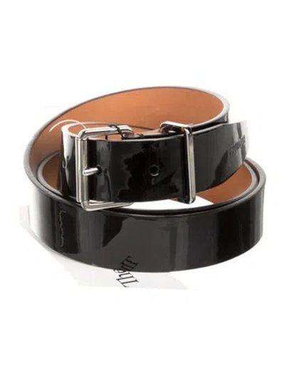 Pre-owned Dsquared2 Patent Leather Belt In Black
