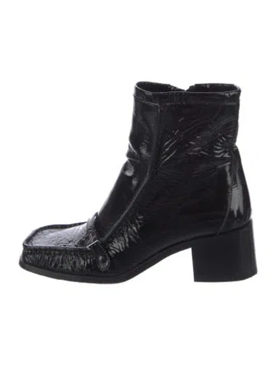 Pre-owned Dsquared2 Patent Leather Boots In Black