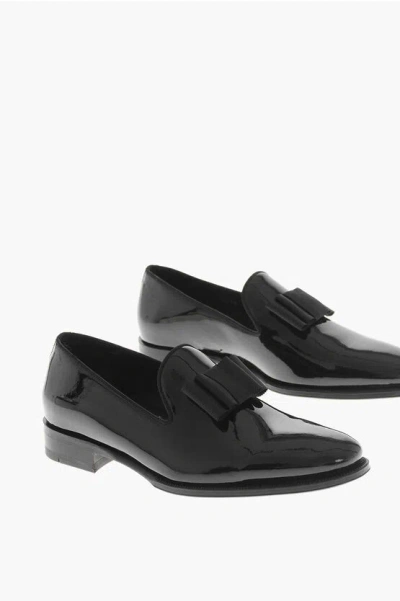 Dsquared2 Patent Leather Loafers Ubaldo In Black