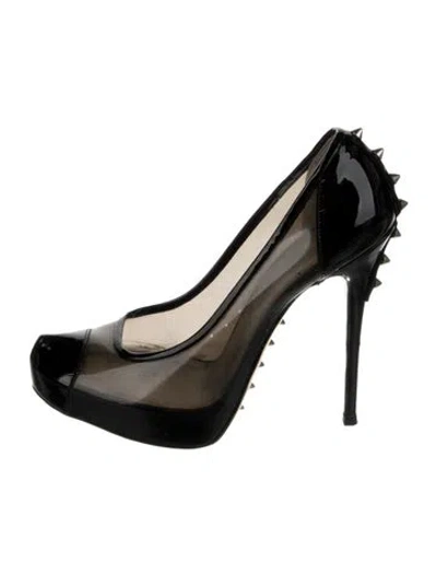Pre-owned Dsquared2 Patent Leather Studded Accents Pumps In Multi