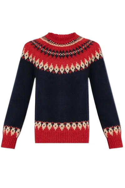 Dsquared2 Intarsia-knit Design Jumper In Black