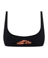 Dsquared2 Logo-print Bikini Bra In Black