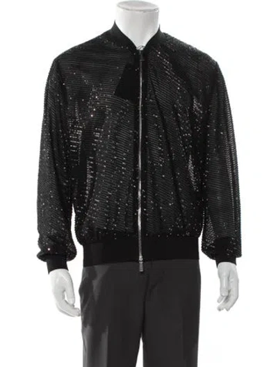 Pre-owned Dsquared2 Patterned Bomber Jacket In Black