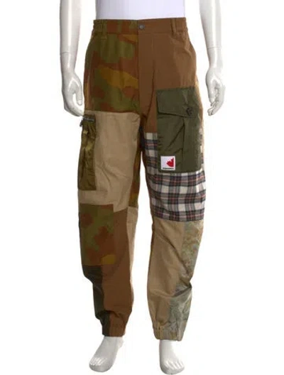 Pre-owned Dsquared2 Patterned Cargo Pants W/ Tags In Brown