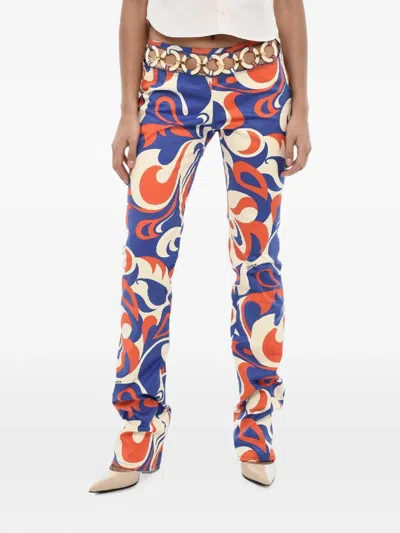 DSQUARED2 PATTERNED CUT-OUT TROUSERS