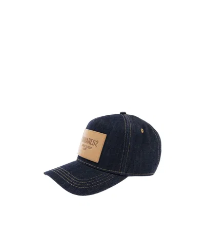 DSQUARED2 DSQUARED2 LOGO PATCH DENIM BASEBALL CAP