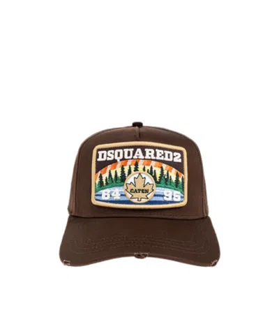 DSQUARED2 EMBROIDERED-PATCH BASEBALL CAP