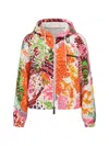 Dsquared2 Printed Oversized Jacket With Hood In Multi