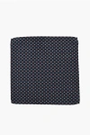Dsquared2 Patterned Silk And Cotton Pocket Square In Blue