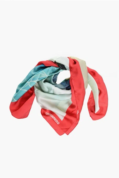 Dsquared2 Patterned Silk Foulard In Multi